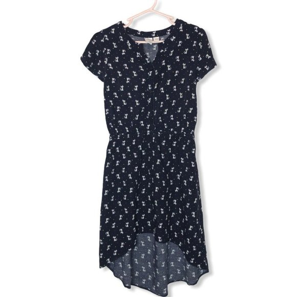 The Children's Place Other - Children’s Place 6X/7 Dress Navy Cats Hearts